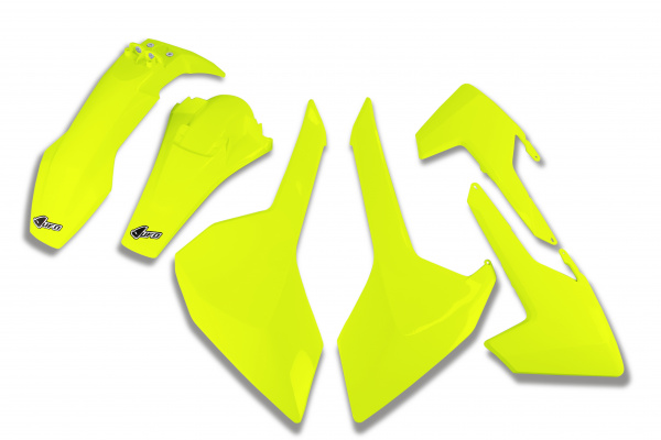 Plastic Kit neon yellow for Husqvarna TE 250 - TE 125 - FE 250 - TE 300 - FE 350 - FE 450 - FE 501 - TX 125 - TX 250 - TX 30...